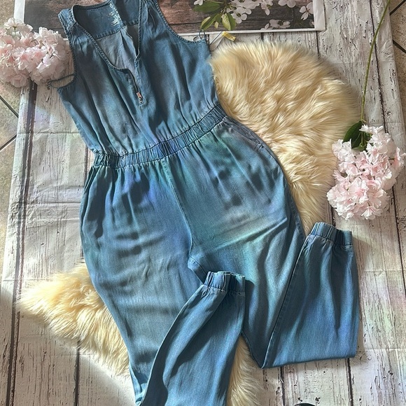 Juicy Couture Soft Denim Romper Size Large - Picture 1 of 8